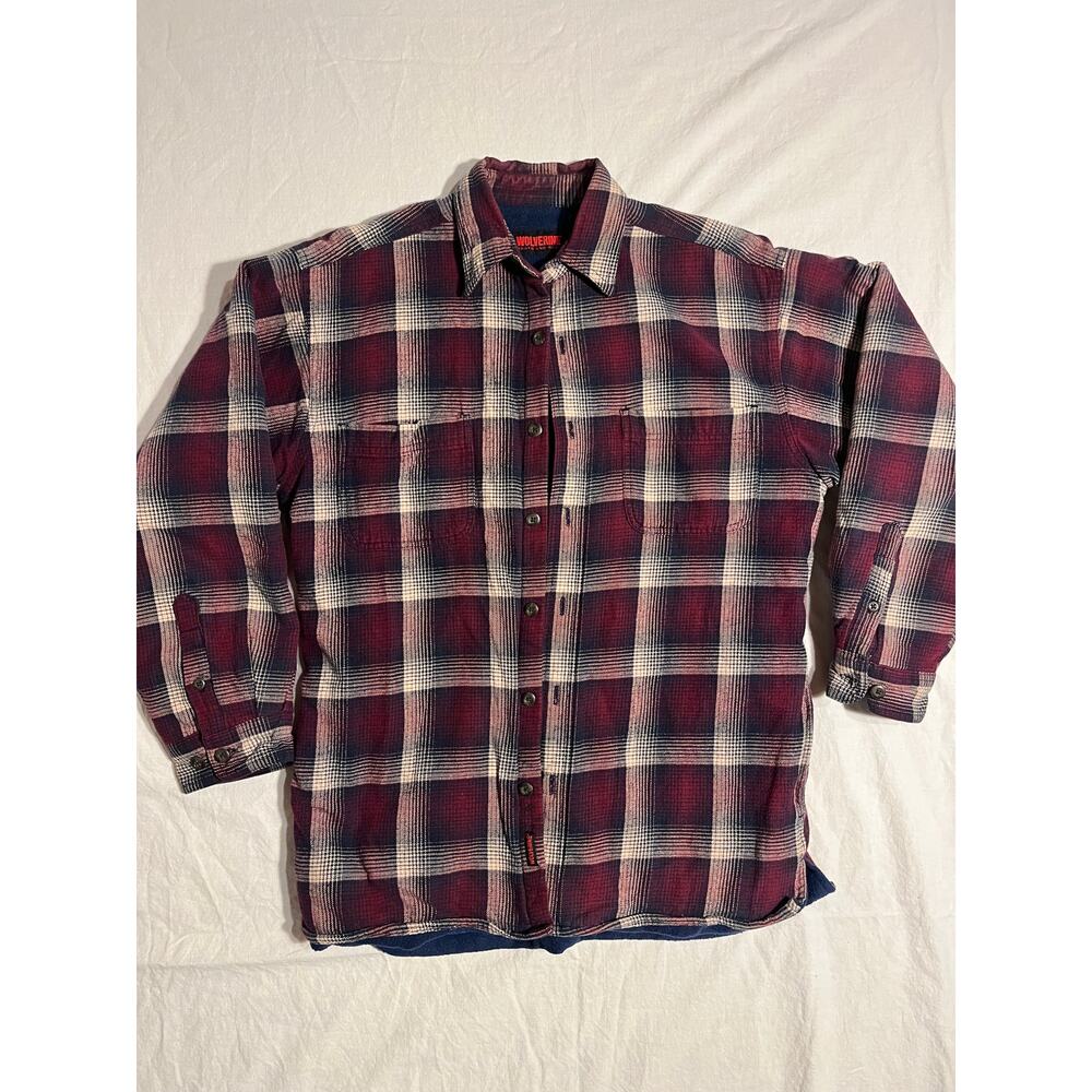 Wolverine Fleece Lined Plaid‎ Work Jacket M